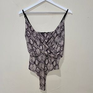 Boohoo Snakeskin Bodysuit